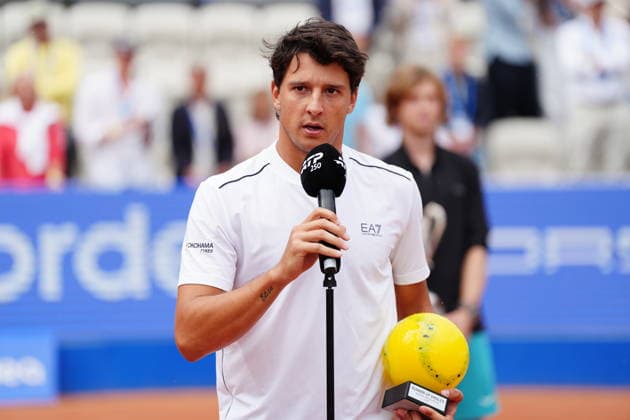 BASTAD, SVERIGE 20260719 Luciano Darder efter förlusten i herrarnas singel final i tennismatchen mellan Rysslands Andrey Rublev och Italiens Luciano Darderi i Nordea Open i Bastad. BASTAD SVERIGE x9200x *** BASTAD, SWEDEN 20260719 Luciano Darder after his loss in the men s singles final of the tennis match between Russia s Andrey Rublev and Italy s Luciano Darder at the Nordea Open in Bastad BASTAD SWEDEN x9200x  Copyright: xBjörnxLarssonxRosvall TTx TENNIS NORDEA OPEN I BASTAD