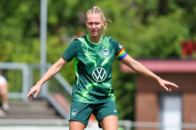 Herzlake, Deutschland: 19.07.2026 - Testspiel - SV Meppen Frauen vs. VfL Wolfsburg Frauen Im Bild: Janina Minge (Wolfsburg) *** Herzlake, Germany, July 19, 2026 Friendly match: SV Meppen Women vs. VfL Wolfsburg Women Pictured: Janina Minge (Wolfsburg) Copyright: HMBxMedia MadeleinexFantini