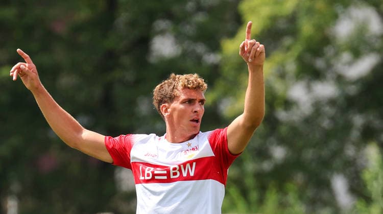 19.07.2026, Deutschland, Balingen, Fußball Bundesliga, Saison 2026 2027, Testspiel, TSG Balingen vs. VfB Stuttgart, Grischa Prömel (VfB) *** July 19, 2026, Germany, Balingen, Bundesliga, 2026–2027 season, Friendly, TSG Balingen vs. VfB Stuttgart, Grischa Prömel (VfB)