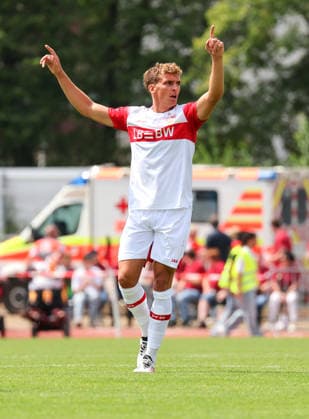 19.07.2026, Deutschland, Balingen, Fußball Bundesliga, Saison 2026 2027, Testspiel, TSG Balingen vs. VfB Stuttgart, Grischa Prömel (VfB) *** July 19, 2026, Germany, Balingen, Bundesliga, 2026–2027 season, Friendly match, TSG Balingen vs. VfB Stuttgart, Grischa Prömel (VfB)