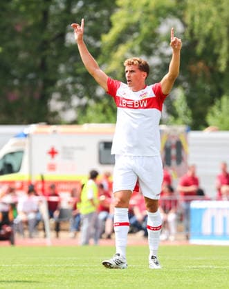 19.07.2026, Deutschland, Balingen, Fußball Bundesliga, Saison 2026 2027, Testspiel, TSG Balingen vs. VfB Stuttgart, Grischa Prömel (VfB) *** July 19, 2026, Germany, Balingen, Bundesliga, 2026–2027 season, Friendly match, TSG Balingen vs. VfB Stuttgart, Grischa Prömel (VfB)