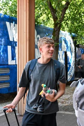 19.07.2026, Bad Wörishofen, Deutschland. 2. Bundesliga: Ankunft des SV Darmstadt 98 in Bad Wörishofen. Sommertrainingslager. Vorbereitung auf die Saison 2026 2027. Niclas Verkooijen (SV Darmstadt 98) *** July 19, 2026, Bad Wörishofen, Germany, 2. Bundesliga: SV Darmstadt 98 arrives in Bad Wörishofen for summer training camp in preparation for the 2026–2027 season. Niclas Verkooijen, SV Darmstadt 98