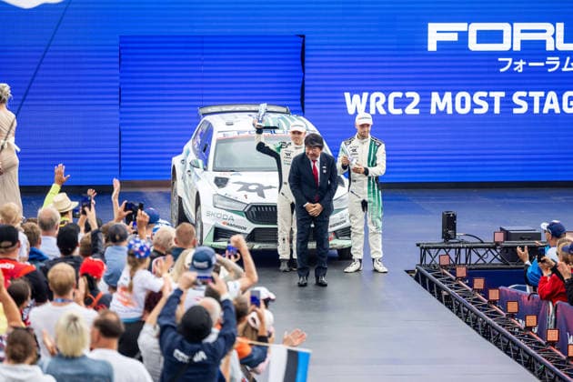 AUTO - WRC, Motorsport Rallye, WM - RALLY ESTONIA 2026 VIRVES Robert, VIILO Jakko, SKODA Fabia RS, portrait, podium, portrait during the 2026 Rally Estonia, 8th round of the 2026 WRC WORLD RALLY CAR CHAMPIONSHIP, from July 16 to 29, 2026 at Tartu, Estonia - TartuEstonia  Copyright: xNikosxKatikisx