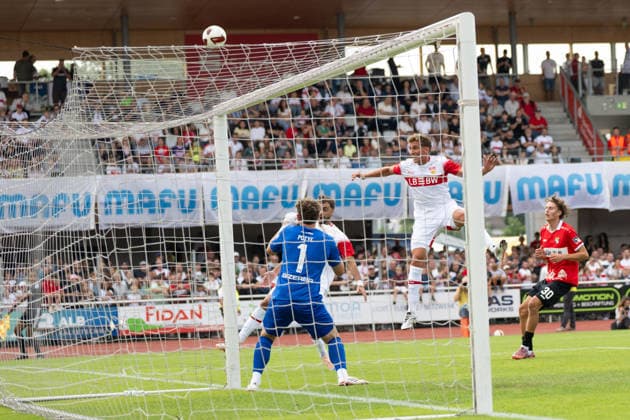 Grischa Proemel, (VFB Stuttgart, 21) mit einer guten Chance, TSG Balingen vs. VFB Stuttgart, Fussball, Testspiel, Saison 2026 2027, 19.07.2026 Eibner-Pressefoto Andreas Ulmer TSG Balingen vs. VFB Stuttgart, Fussball, Testspiel, Saison 2026 2027, 19.07.2026 Balingen *** Grischa Proemel, VFB Stuttgart, 21, with a good scoring opportunity, TSG Balingen vs. VFB Stuttgart, soccer, exhibition match, 2026–2027 season, July 19, 2026 Eibner Press Photo by Andreas Ulmer TSG Balingen vs. VFB Stuttgart, soccer, exhibition match, 2026–2027 season, July 19, 2026 Balingen Copyright: xEibner-Pressefoto AndreasxUlmerx EP_AUR