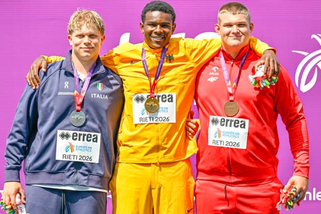 Clesio DE CARVALHO (Germany, LG Steinlach-Zollern, Kugelstoss) ITA, European Atheltics U18 Championships, Athletics, 19.07.2026, ITA, European Atheltics U18 Championships, Athletics, 19.07.2026, *** Clesio DE CARVALHO Germany, Steinlach Zollern Regional Track and Field Club, Shot Put ITA, European Athletics U18 Championships, Athletics, July 19, 2026, ITA, European Athletics U18 Championships, Athletics, July 19, 2026, Copyright: xEibnerxPressefoto JanxPapenfussx EP_JPS
