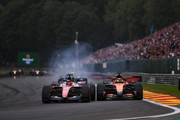 F1 - BELGIAN GRAND PRIX 2026 81 PIASTRI Oscar (aus), McLaren F1 Team MCL40, action 16 LECLERC Charles (mco), Scuderia Ferrari SF-26, action crash, accident, during the Formula 1 Belgian Grand Prix 2026, 10th round of the 2026 Formula One World Championship, WM, Weltmeisterschaft from July 17 to 19, 2026 on the Circuit de Spa-Francorchamps, in Stavelot, Belgium -  Copyright: xALBERTOxVIMERCATIx