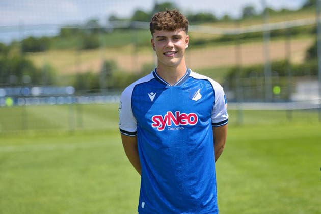 Finn Sherlock; TSG Hoffenheim II; 3.Liga, Portraittermin 2026 2027 Zuzenhausen *** Finn Sherlock, TSG Hoffenheim II, 3. Liga, Photo Shoot 2026–2027, Zuzenhausen Copyright: xEibner-Pressefoto JoergxHirschx EP_JHH