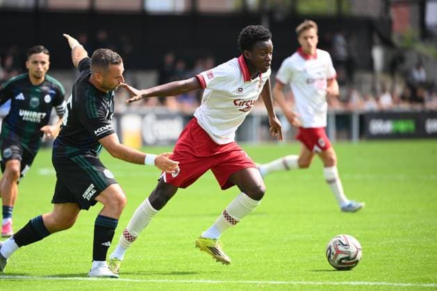 Sporting Hasselt v Royal Antwerp FC - Jupiler Pro League Friendly HASSELT, BELGIUM - JULY 19 : Fofana Modibo midfielder of Royal Antwerp FC during the Jupiler Pro League friendly match between Sporting Hasselt and Royal Antwerp FC on July 19, 2026 in Hasselt, Belgium, 19 07 2026 Hasselt Belgium  Copyright: xVincentxKalutx