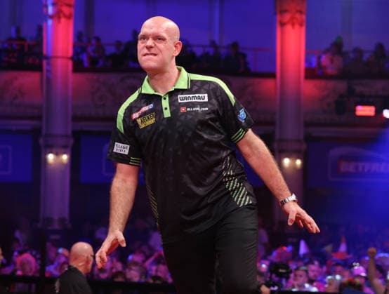 World Matchplay Darts 2026 Michael van Gerwen during the 2026 World Matchplay darts at Winter Gardens, Blackpool, UK on 19 July 2026. Blackpool Winter Gardens UK Editorial use only , Copyright: xChrisxSargeantx PSI-24526-0102