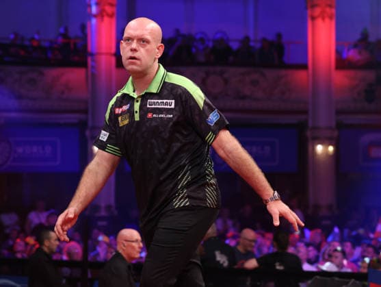 World Matchplay Darts 2026 Michael van Gerwen during the 2026 World Matchplay darts at Winter Gardens, Blackpool, UK on 19 July 2026. Blackpool Winter Gardens UK Editorial use only , Copyright: xChrisxSargeantx PSI-24526-0103