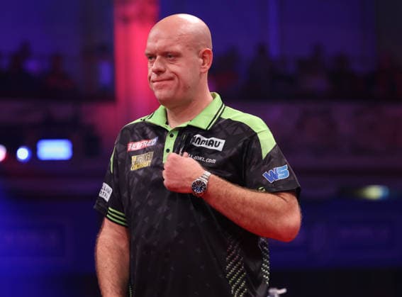 World Matchplay Darts 2026 Michael van Gerwen during the 2026 World Matchplay darts at Winter Gardens, Blackpool, UK on 19 July 2026. Blackpool Winter Gardens UK Editorial use only , Copyright: xChrisxSargeantx PSI-24526-0104