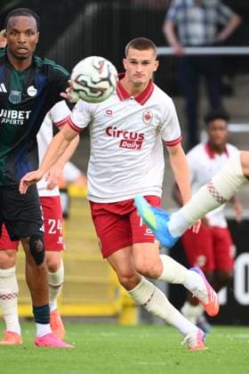 Sporting Hasselt v Royal Antwerp FC - Jupiler Pro League Friendly HASSELT, BELGIUM - JULY 19 : Vandeplas Gerard forward of Royal Antwerp FC during the Jupiler Pro League friendly match between Sporting Hasselt and Royal Antwerp FC on July 19, 2026 in Hasselt, Belgium, 19 07 2026 Hasselt Belgium  Copyright: xVincentxKalutx