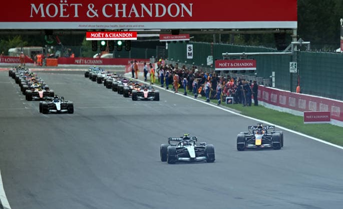 Formula 1 Belgian Grand Prix SPA, BELGIUM - JULY 19: Pilots take part in the Formula 1 Belgian Grand Prix at the Circuit de Spa-Francorchamps in Spa, Belgium, on July 19, 2026. Dursun Aydemir Anadolu Spa Belçika. Editorial use only. Please get in touch for any other usage.  Copyright: x2026xAnadoluxDursunxAydemirx