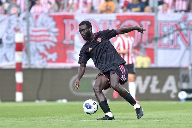 2026.07.19 Krakow Pilka nozna , sezon 2026 27 , sparing , mecz sparingowy , mecz towarzyski w ramach obchodow jubileuszu Cracovii Cracovia Krakow - Sevilla FC N z Arouna Sangante Foto Krzysztof Porebski PressFocus 2026.07.19 Krakow Football , friendly game , anniversary of Cracovia , 2026 2027 season Cracovia Krakow - Sevilla FC Arouna Sangante Credit: Krzysztof Porebski PressFocus NEWSPIX.PL --- newspix.pl 