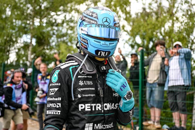 Formula One GP Spa Francorchamps, Belgium. Sunday, July 19, 2026 George Russell 63, Mercedes-AMG Petronas F1 Team - crash; Formula One GP Spa Francorchamps, Belgium. Sunday, July 19, 2026 *** Formula One Grand Prix at Spa-Francorchamps, Belgium, Sunday, July 19, 2026: George Russell (No. 63), Mercedes AMG Petronas F1 Team, crash. Formula One Grand Prix at Spa-Francorchamps, Belgium, Sunday, July 19, 2026 Copyright: xBEAUTIFULxSPORTS Erlhofx