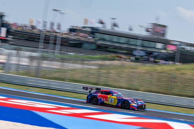 IPA86811079 - Dani JUNCADELLA and Chris LULHAM driving the ( 3) Mercedes-AMG GT3 EVO for Mercedes - AMG Team Verstappen Racing during Round 5 of the GT World Challenge at Misano, Italy, on July 19, 2026  Copyright: xLucaxRossini IPAxSportx xx 86811079
