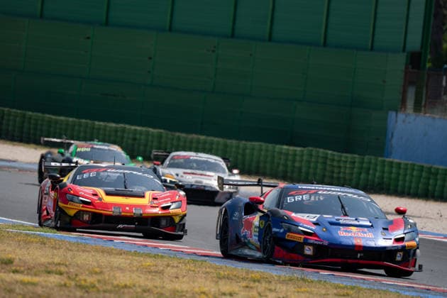 IPA86811080 - Thierry VERMEULEN and Ben GREEN driving the ( 69) Ferrari 296 GT3 EVO for Emil Frey Racing during Round 5 of the GT World Challenge at Misano, Italy, on July 19, 2026  Copyright: xLucaxRossini IPAxSportx xx 86811080