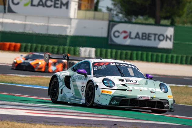 IPA86811070 - Bastian BUUS and Ricardo FELLER driving the ( 80) Porsche 911 GT3 R (992) EVO for the Lionspeed GP team during Round 5 of the GT World Challenge at Misano, Italy, on July 19, 2026  Copyright: xLucaxRossini IPAxSportx xx 86811070