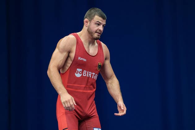 Wrestling Ranking Series Polyak & Janos & Istvan Memorial 97kg GR - Lucas Alexandros Lazogianis (GER) *** Wrestling Ranking Series: Janos Istvan Polyak Memorial, 97 kg – GR: Alexandros Lazogianis, GER Copyright: xUnitedxWorldxWrestlingx xAmirrezx United World Wrestling Kadir C