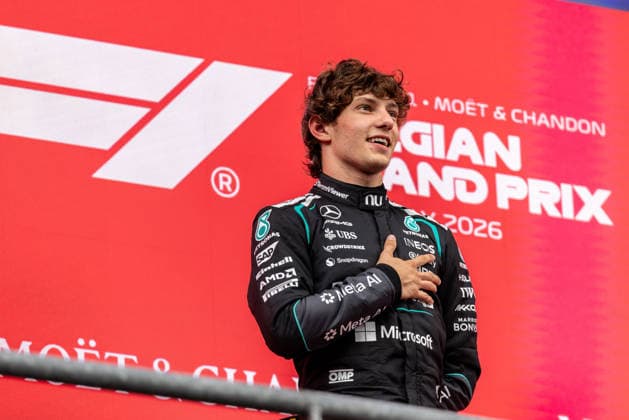 Formula 1 Moët & Chandon Belgian Grand Prix 2026 Luca De Vita OVERTAKE MAXPPP - Spa 19 07 2026 12 ANTONELLI Kimi (ita), Mercedes-AMG PETRONAS Formula One Team, portrait at the Formula 1 Moët & Chandon Belgian Grand Prix 2026, the 10th round of the 2026 FIA Formula 1 World Championship, WM, Weltmeisterschaft at the Circuit de Spa-Francorchamps in Spa, Belgium, from 16 to 19 July 2026 Spa Circuit de Spa-Francorchamps Belgium  Copyright: xOVERTAKE MAXPPPxLucaxDexVitax OVT202607198596 OVT202607198596
