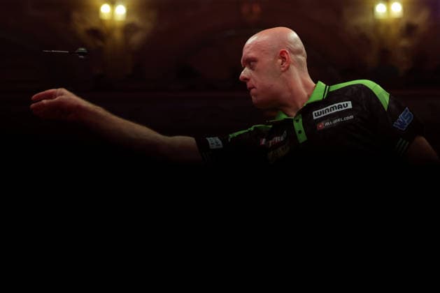 RECORD DATE NOT STATED 19th July 2026, Winter Gardens, Blackpool, Lancashire, England; 2026 Betfred World Matchplay Darts, Day Two; Michael van Gerwen in action at the oche AidanxHunter