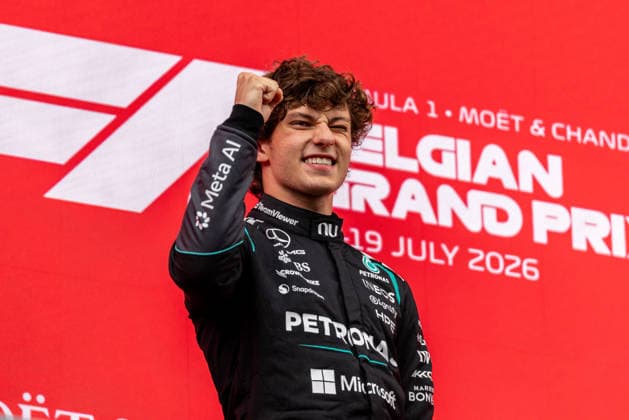Formula 1 Moët & Chandon Belgian Grand Prix 2026 Luca De Vita OVERTAKE MAXPPP - Spa 19 07 2026 12 ANTONELLI Kimi (ita), Mercedes-AMG PETRONAS Formula One Team, portrait at the Formula 1 Moët & Chandon Belgian Grand Prix 2026, the 10th round of the 2026 FIA Formula 1 World Championship, WM, Weltmeisterschaft at the Circuit de Spa-Francorchamps in Spa, Belgium, from 16 to 19 July 2026 Spa Circuit de Spa-Francorchamps Belgium  Copyright: xOVERTAKE MAXPPPxLucaxDexVitax OVT202607198604 OVT202607198604