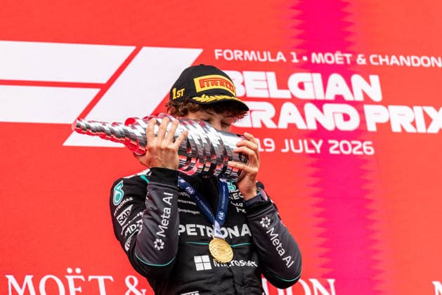 Formula 1 Moët & Chandon Belgian Grand Prix 2026 Luca De Vita OVERTAKE MAXPPP - Spa 19 07 2026 12 ANTONELLI Kimi (ita), Mercedes-AMG PETRONAS Formula One Team, portrait at the Formula 1 Moët & Chandon Belgian Grand Prix 2026, the 10th round of the 2026 FIA Formula 1 World Championship, WM, Weltmeisterschaft at the Circuit de Spa-Francorchamps in Spa, Belgium, from 16 to 19 July 2026 Spa Circuit de Spa-Francorchamps Belgium  Copyright: xOVERTAKE MAXPPPxLucaxDexVitax OVT202607198609 OVT202607198609