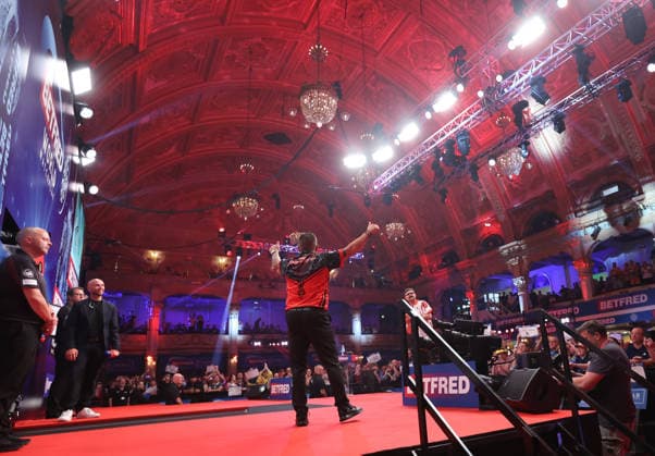World Matchplay Darts 2026 Jonny Clayton during the 2026 World Matchplay darts at Winter Gardens, Blackpool, UK on 19 July 2026. Blackpool Winter Gardens UK Editorial use only , Copyright: xChrisxSargeantx PSI-24526-0131