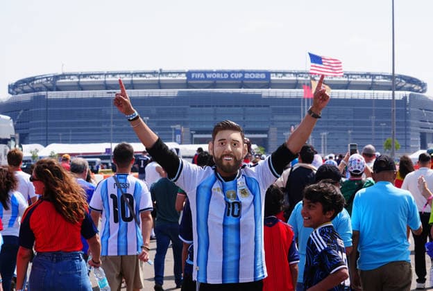 Spain v Argentina - FIFA World Cup, WM, Weltmeisterschaft, Fussball 2026 - Final NEW JERSEY, UNITED STATES - JULY 19: Fans gather prior the FIFA World Cup 2026 Final match between Spain and Argentina at New Jersey Stadium (MetLife Stadium) in East Rutherford, New Jersey, USA, on July 19, 2026. Evrim Aydin Anadolu New Jersey United States. Editorial use only. Please get in touch for any other usage.  Copyright: x2026xAnadoluxEvrimxAydinx