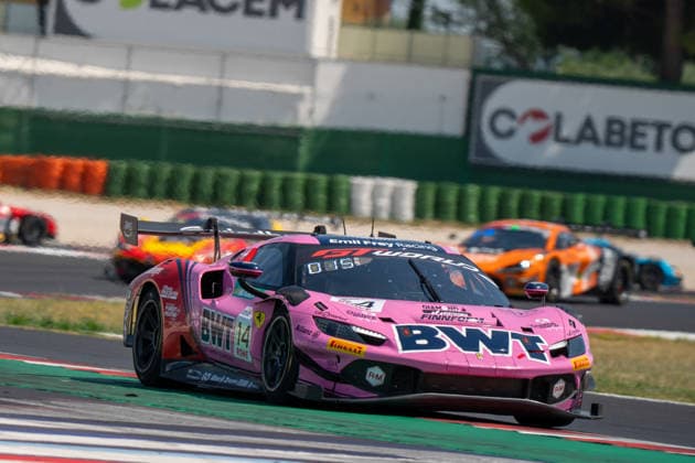 MOTORSPORTS - GT World Challenge - Misano - Round 5 Photo by IPA ABACAPRESS.COM86811098 - Matteo CAIROLI and Konsta LAPPALAINEN driving the ( 14) Ferrari 296 GT3 EVO for Emil Frey Racing during Round 5 of the GT World Challenge at Misano, Italy, on July 19, 2026 Misano Italy  Copyright: xIPAxSport ABACAx