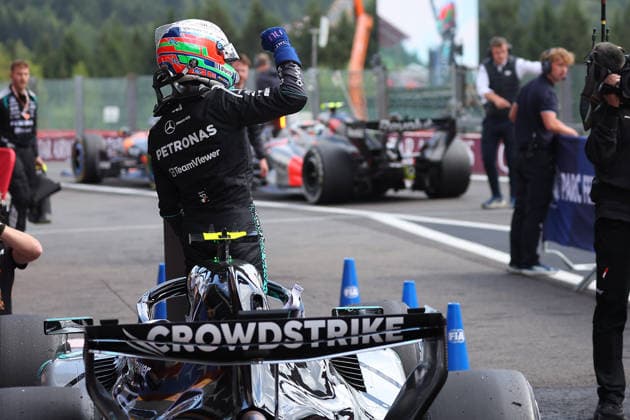 F1 Grand Prix of Belgium Andrea Kimi Antonelli of Mercedes-AMG F1 Team celebrates at the end of the F1 Grand Prix of Belgium at Spa-Francorchamps on July 19, 2026 in Stavelot, Belgium. Stavelot Spa-Francorchamps Belgium Copyright: xBasilex