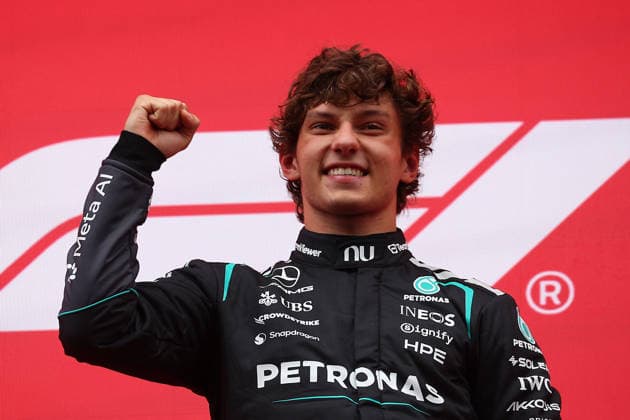 F1 Grand Prix of Belgium Andrea Kimi Antonelli of Mercedes-AMG F1 Team celebrates on the podium at the end of the F1 Grand Prix of Belgium at Spa-Francorchamps on July 19, 2026 in Stavelot, Belgium. Stavelot Spa-Francorchamps Belgium Copyright: xBasilex