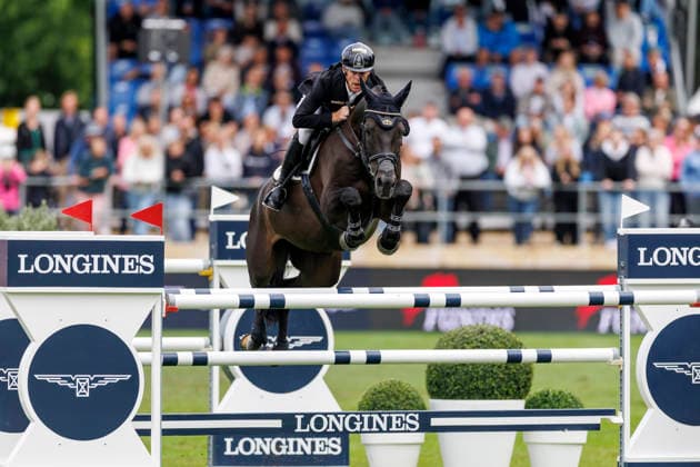 RIESENBECK - Longines Global Champions Tour of Riesenbeck 2026, RIESENBECK - Longines Global Champions Tour of Riesenbeck 2026 EHNING Marcus (GER), Coolio 42 Longines GCT Grand Prix of Riesenbeck CSI5* - Int. jumping competition against the clock with jump-off (1.60 m) Riesenbeck, Riesenbeck International 19. July 2026 - *** RIESENBECK Longines Global Champions Tour of Riesenbeck 2026, RIESENBECK Longines Global Champions Tour of Riesenbeck 2026 EHNING Marcus GER, Coolio 42 Longines GCT Grand Prix of Riesenbeck CSI5* International show jumping competition against the clock with a jump-off, 160 m, Riesenbeck, Riesenbeck International, July 19, 2026