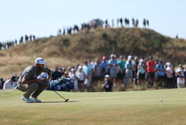 154th Open Golf Championships - Round 4 Sam Burns of the USA in action on the 9th green during the fourth round of the British Open Golf Championships at Royal Birkdale in Southport, Britain, 19 July 2026. SOUTHPORT UNITED KINGDOM  Copyright: xADAMxVAUGHANx