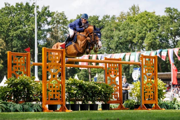 RIESENBECK - Longines Global Champions Tour of Riesenbeck 2026, RIESENBECK - Longines Global Champions Tour of Riesenbeck 2026 DEUSSER Daniel (GER), Pepita van T Meulenhof BR Longines GCT Grand Prix of Riesenbeck CSI5* - Int. jumping competition against the clock with jump-off (1.60 m) Riesenbeck, Riesenbeck International 19. July 2026 - *** RIESENBECK Longines Global Champions Tour of Riesenbeck 2026, RIESENBECK Longines Global Champions Tour of Riesenbeck 2026 DEUSSER Daniel GER, Pepita van T Meulenhof BR Longines GCT Grand Prix of Riesenbeck CSI5* International show jumping competition against the clock with a jump-off, 160 m, Riesenbeck, Riesenbeck International, July 19, 2026