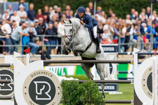 RIESENBECK - Longines Global Champions Tour of Riesenbeck 2026, RIESENBECK - Longines Global Champions Tour of Riesenbeck 2026 KUKUK Christian (GER), Checker 47 Longines GCT Grand Prix of Riesenbeck CSI5* - Int. jumping competition against the clock with jump-off (1.60 m) Riesenbeck, Riesenbeck International 19. July 2026 - *** RIESENBECK Longines Global Champions Tour of Riesenbeck 2026, RIESENBECK Longines Global Champions Tour of Riesenbeck 2026 KUKUK Christian GER, Checker 47 Longines GCT Grand Prix of Riesenbeck CSI5* International jumping competition against the clock with a jump-off, 160 m, Riesenbeck, Riesenbeck International, July 19, 2026