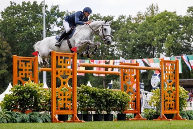 RIESENBECK - Longines Global Champions Tour of Riesenbeck 2026, RIESENBECK - Longines Global Champions Tour of Riesenbeck 2026 KUKUK Christian (GER), Checker 47 Longines GCT Grand Prix of Riesenbeck CSI5* - Int. jumping competition against the clock with jump-off (1.60 m) Riesenbeck, Riesenbeck International 19. July 2026 - *** RIESENBECK Longines Global Champions Tour of Riesenbeck 2026, RIESENBECK Longines Global Champions Tour of Riesenbeck 2026 KUKUK Christian GER, Checker 47 Longines GCT Grand Prix of Riesenbeck CSI5* International jumping competition against the clock with a jump-off, 160 m, Riesenbeck, Riesenbeck International, July 19, 2026