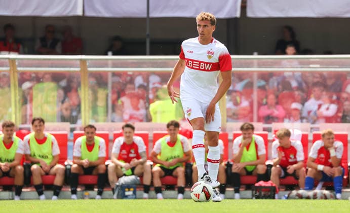 19.07.2026, Deutschland, Balingen, Fußball Bundesliga, Saison 2026 2027, Testspiel, TSG Balingen vs. VfB Stuttgart, Grischa Prömel (VfB) *** July 19, 2026, Germany, Balingen, Bundesliga, 2026–2027 season, Friendly, TSG Balingen vs. VfB Stuttgart, Grischa Prömel (VfB)