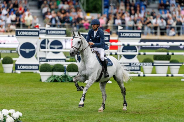 RIESENBECK - Longines Global Champions Tour of Riesenbeck 2026, RIESENBECK - Longines Global Champions Tour of Riesenbeck 2026 KUKUK Christian (GER), Checker 47 Longines GCT Grand Prix of Riesenbeck CSI5* - Int. jumping competition against the clock with jump-off (1.60 m) Riesenbeck, Riesenbeck International 19. July 2026 - *** RIESENBECK Longines Global Champions Tour of Riesenbeck 2026, RIESENBECK Longines Global Champions Tour of Riesenbeck 2026 KUKUK Christian GER, Checker 47 Longines GCT Grand Prix of Riesenbeck CSI5* International jumping competition against the clock with a jump-off, 160 m, Riesenbeck, Riesenbeck International, July 19, 2026
