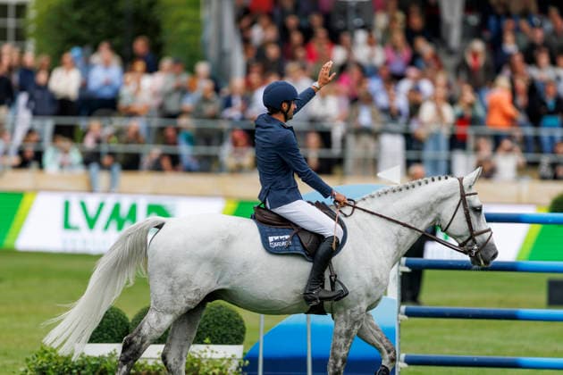 RIESENBECK - Longines Global Champions Tour of Riesenbeck 2026, RIESENBECK - Longines Global Champions Tour of Riesenbeck 2026 KUKUK Christian (GER), Checker 47 Longines GCT Grand Prix of Riesenbeck CSI5* - Int. jumping competition against the clock with jump-off (1.60 m) Riesenbeck, Riesenbeck International 19. July 2026 - *** RIESENBECK Longines Global Champions Tour of Riesenbeck 2026, RIESENBECK Longines Global Champions Tour of Riesenbeck 2026 KUKUK Christian GER, Checker 47 Longines GCT Grand Prix of Riesenbeck CSI5* International jumping competition against the clock with a jump-off, 160 m, Riesenbeck, Riesenbeck International, July 19, 2026