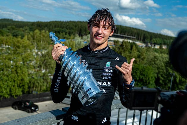 Formula One GP Spa Francorchamps, Belgium. Sunday, July 19, 2026 Andrea Kimi Antonelli 12, Mercedes-AMG Petronas F1 Team - Team celebration; Formula One GP Spa Francorchamps, Belgium. Sunday, July 19, 2026 *** Formula One Grand Prix at Spa-Francorchamps, Belgium, Sunday, July 19, 2026; Andrea Kimi Antonelli, No. 12, Mercedes AMG Petronas F1 Team; Team celebration; Formula One Grand Prix at Spa-Francorchamps, Belgium, Sunday, July 19, 2026 Copyright: xBEAUTIFULxSPORTS Erlhofx