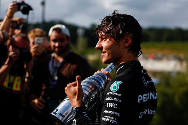 Spa Francorchamps: Motorsport: FIA Formula One World Championship, WM, Weltmeisterschaft Grand Prix of Belgium, Belgien, Spa Francorchamps, GP, on July, 19, 2026, (Photo by Hoch Zwei) 12 KIMI ANTONELLI Andrea (ita), Mercedes AMG F1 Team W17, Celebrating his victory, win, Gewinn, Gewinner Spa Francorchamps Belgium *** Spa Francorchamps Motorsport FIA Formula One World Championship, Belgian Grand Prix, Belgium, Spa Francorchamps, GP, on July 19, 2026, Photo by Hoch Zwei 12 KIMI ANTONELLI Andrea (ITA), Mercedes AMG F1 Team W17, Celebrating his victory, win, winner, Spa Francorchamps, Belgium