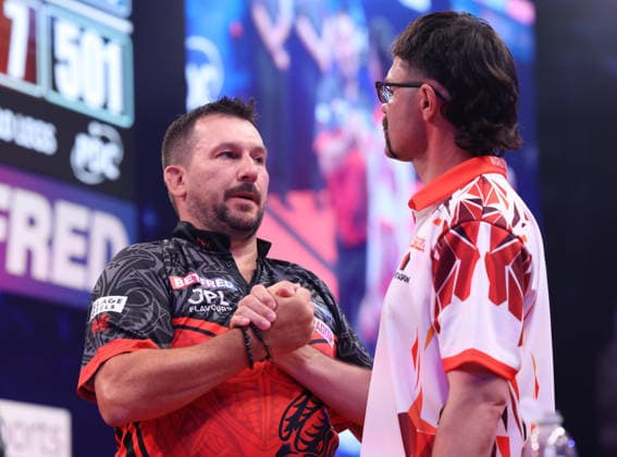 World Matchplay Darts 2026 Jonny Clayton during the 2026 World Matchplay darts at Winter Gardens, Blackpool, UK on 19 July 2026. Blackpool Winter Gardens UK Editorial use only , Copyright: xChrisxSargeantx PSI-24526-0140