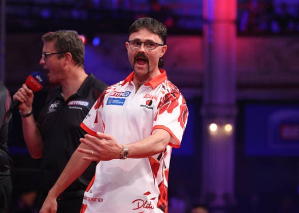 World Matchplay Darts 2026 Damon Heta during the 2026 World Matchplay darts at Winter Gardens, Blackpool, UK on 19 July 2026. Blackpool Winter Gardens UK Editorial use only , Copyright: xChrisxSargeantx PSI-24526-0146