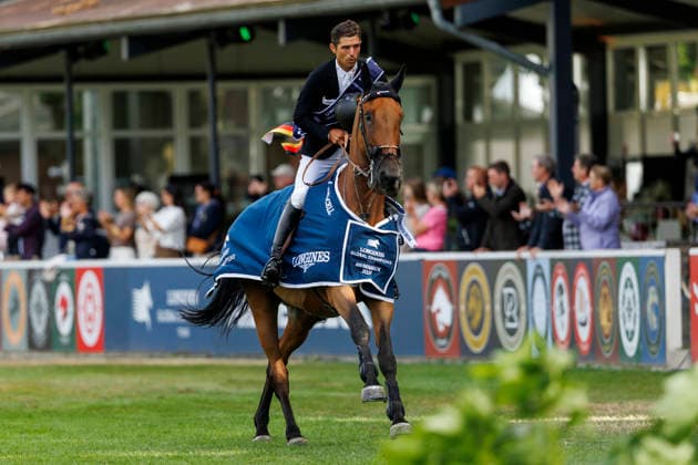 RIESENBECK - Longines Global Champions Tour of Riesenbeck 2026, RIESENBECK - Longines Global Champions Tour of Riesenbeck 2026 BETTENDORF Victor (LUX), Gibbs Un Prince Siegerehrung Prize giving ceremony Longines GCT Grand Prix of Riesenbeck CSI5* - Int. jumping competition against the clock with jump-off (1.60 m) Riesenbeck, Riesenbeck International 19. July 2026 - *** RIESENBECK Longines Global Champions Tour of Riesenbeck 2026, RIESENBECK Longines Global Champions Tour of Riesenbeck 2026 BETTENDORF Victor LUX, Gibbs Un Prince Prize-giving ceremony Longines GCT Grand Prix of Riesenbeck CSI5* International show jumping competition against the clock with a jump-off 1 60 m Riesenbeck, Riesenbeck International July 19, 2026