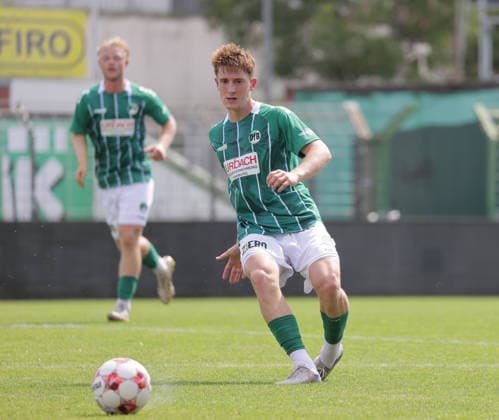 Bjarne Pfundheller (VfB Luebeck) Fussball, Herren, Saison 2026 2027, SHFV-Pokal Achtelfinale, VfB Luebeck gegen Kaltenkirchener TS , 4-1 DFL REGULATIONS PROHIBIT ANY USE OF PHOTOGRAPHS AS IMAGE SEQUENCES AND OR QUASI-VIDEO. *** Bjarne Pfundheller, VfB Lübeck Soccer, Men s Team, 2026–2027 Season, SHFV Cup Round of 16, VfB Lübeck vs. Kaltenkirchener TS, 4–1. DFL regulations prohibit any use of photographs as image sequences and or quasi-video.