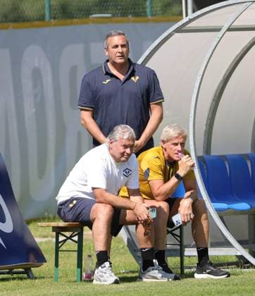 Foto IPP Emanuele Pennacchio Folgaria 19 07 2026 training session the preseason camp 2026-2027 Nella foto Italo Zanzi Executive Chairman of Hellas Verona FC of Hellas Verona, Sean Sogliano Director of Football of Hellas Verona FC of Hellas Verona italyphotopress world copyright Folgaria italy Italia ITALY  Copyright: xR4924_italyphotopressx