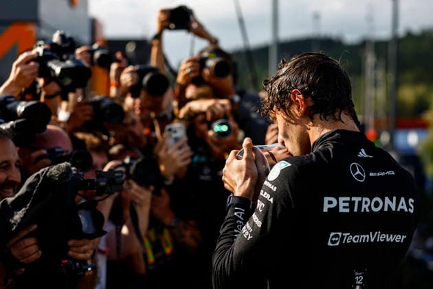 Spa Francorchamps: Motorsport: FIA Formula One World Championship, WM, Weltmeisterschaft Grand Prix of Belgium, Belgien, Spa Francorchamps, GP, on July, 19, 2026, (Photo by Hoch Zwei) 12 KIMI ANTONELLI Andrea (ita), Mercedes AMG F1 Team W17, Celebrating his victory, win, Gewinn, Gewinner Spa Francorchamps Belgium *** Spa Francorchamps Motorsport FIA Formula One World Championship, Belgian Grand Prix, Belgium, Spa Francorchamps, GP, on July 19, 2026, Photo by Hoch Zwei 12 KIMI ANTONELLI Andrea ita, Mercedes AMG F1 Team W17, Celebrating his victory, win, winner, Spa Francorchamps, Belgium