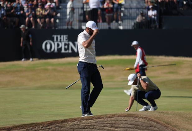 154th Open Golf Championships - Round 4 Scottie Scheffler of the USA reacts after putting on the 18th green during the fourth round of the British Open Golf Championships at Royal Birkdale in Southport, Britain, 19 July 2026. SOUTHPORT UNITED KINGDOM  Copyright: xADAMxVAUGHANx