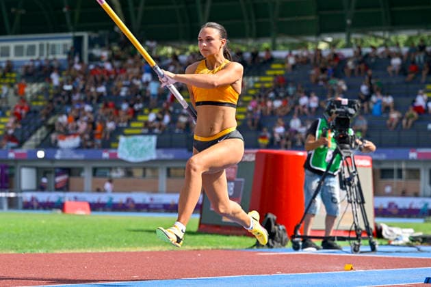 Eva Marie WEISBRODT (Germany, MTG Mannheim, Stabhochsprung) ITA, European Atheltics U18 Championships, Athletics, 19.07.2026, ITA, European Atheltics U18 Championships, Athletics, 19.07.2026, *** Eva Marie WEISBRODT, Germany, MTG Mannheim, Pole Vault, ITA, European Athletics U18 Championships, Athletics, July 19, 2026, ITA, European Athletics U18 Championships, Athletics, July 19, 2026, Copyright: xEibnerxPressefoto JanxPapenfussx EP_JPS